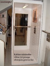 Kabina minimalne visine ni posega v obstojeca gotova tla Kabina minimalne visine ni posega v obstojeca gotova tla